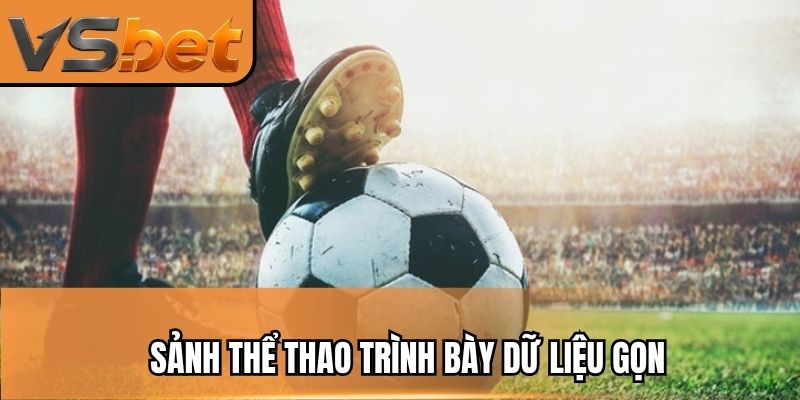 Sảnh thể thao trình bày dữ liệu gọn